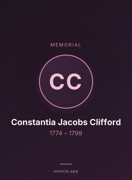 Memorial portrait of Constantia Jacobs Clifford
