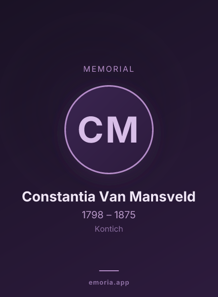 Memorial portrait of Constantia Van Mansveld