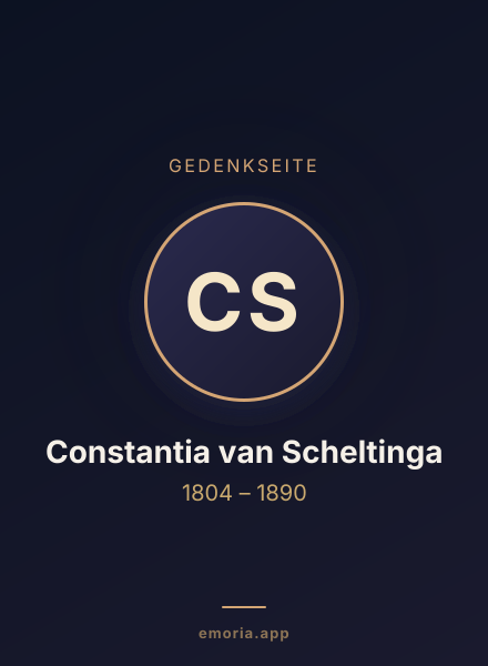 Gedenkportrait von Constantia van Scheltinga