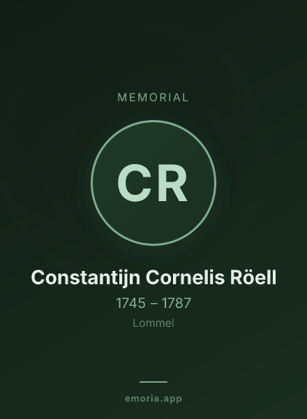 Memorial portrait of Constantijn Cornelis Röell