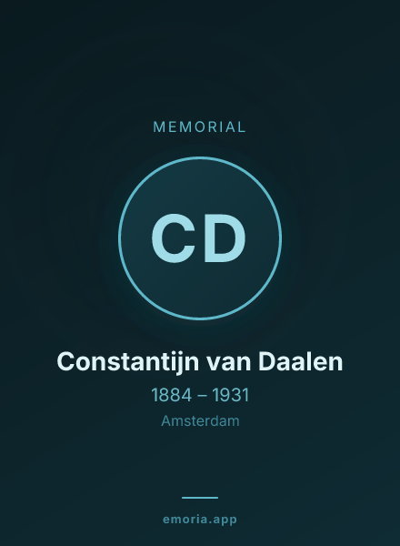 Memorial portrait of Constantijn van Daalen