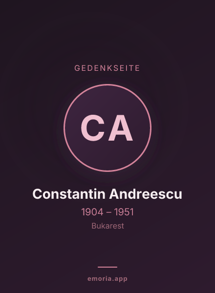 Gedenkportrait von Constantin Andreescu