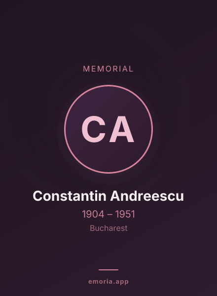 Memorial portrait of Constantin Andreescu