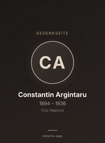 Gedenkportrait von Constantin Argintaru