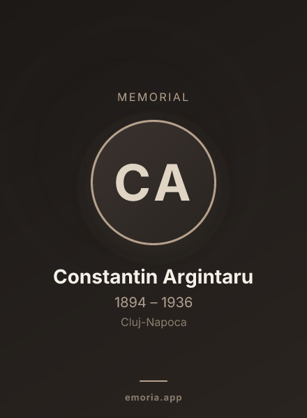 Memorial portrait of Constantin Argintaru