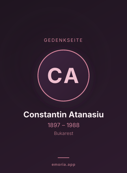 Gedenkportrait von Constantin Atanasiu