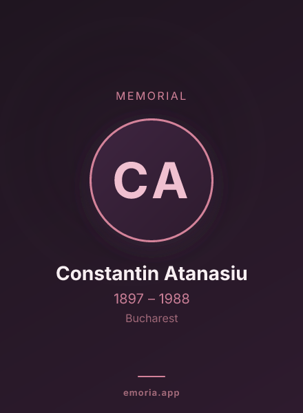 Memorial portrait of Constantin Atanasiu