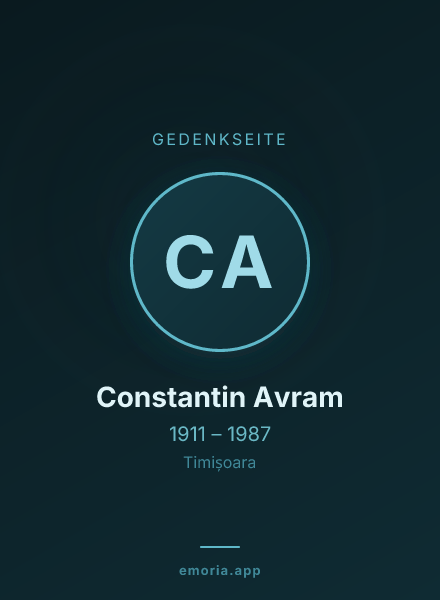 Gedenkportrait von Constantin Avram
