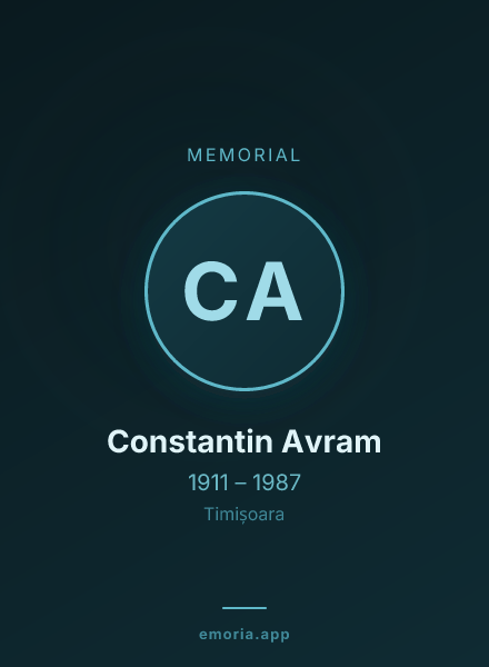 Memorial portrait of Constantin Avram
