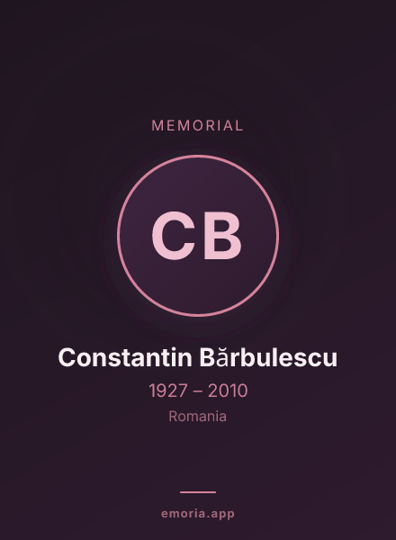 Memorial portrait of Constantin Bărbulescu