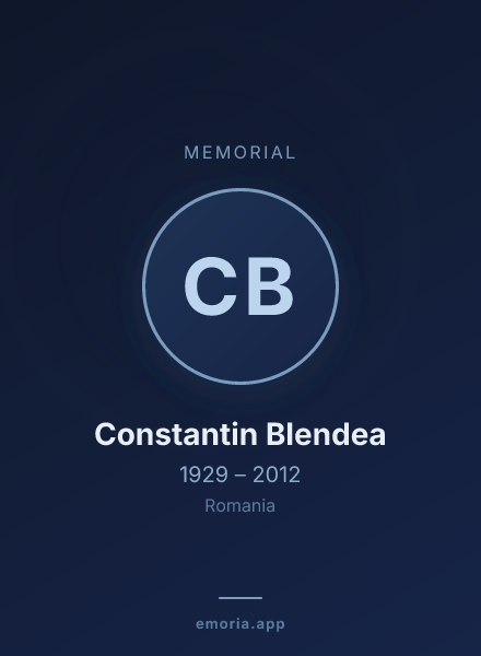 Memorial portrait of Constantin Blendea