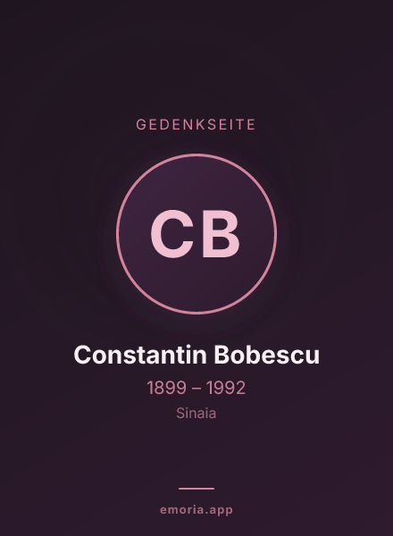 Gedenkportrait von Constantin Bobescu