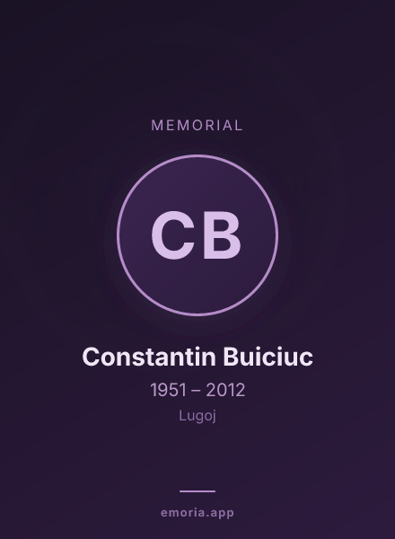 Memorial portrait of Constantin Buiciuc