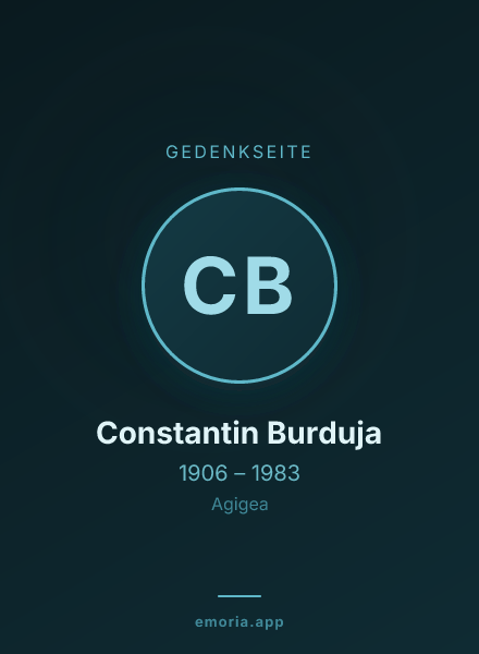 Gedenkportrait von Constantin Burduja