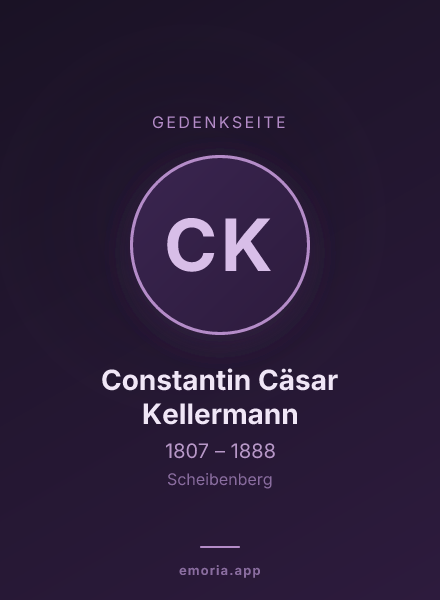Gedenkportrait von Constantin Cäsar Kellermann