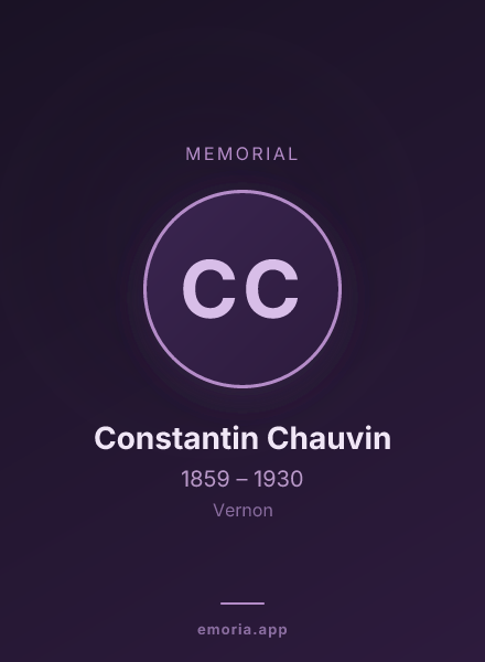 Memorial portrait of Constantin Chauvin