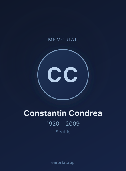 Memorial portrait of Constantin Condrea