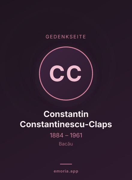 Gedenkportrait von Constantin Constantinescu-Claps