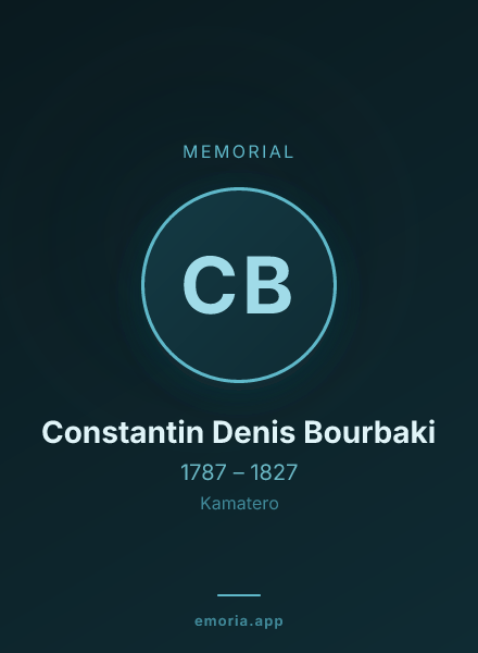 Memorial portrait of Constantin Denis Bourbaki