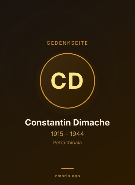 Gedenkportrait von Constantin Dimache