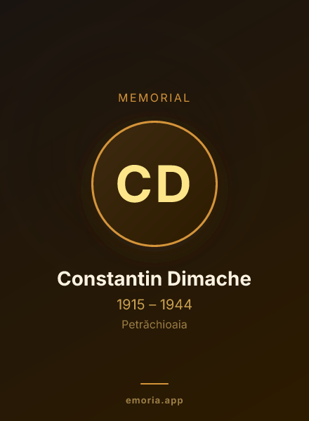 Memorial portrait of Constantin Dimache