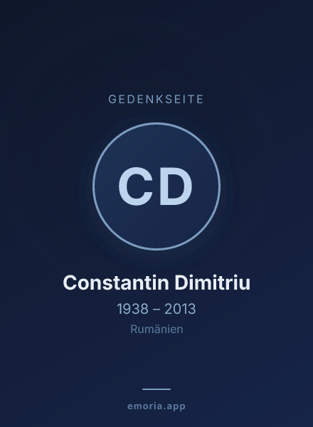 Gedenkportrait von Constantin Dimitriu