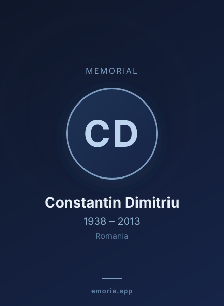 Memorial portrait of Constantin Dimitriu