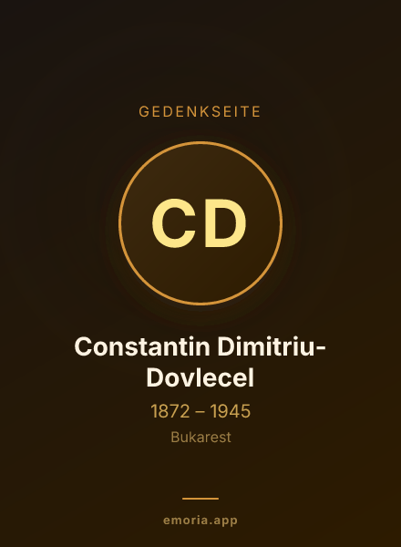 Gedenkportrait von Constantin Dimitriu-Dovlecel