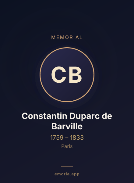 Memorial portrait of Constantin Duparc de Barville