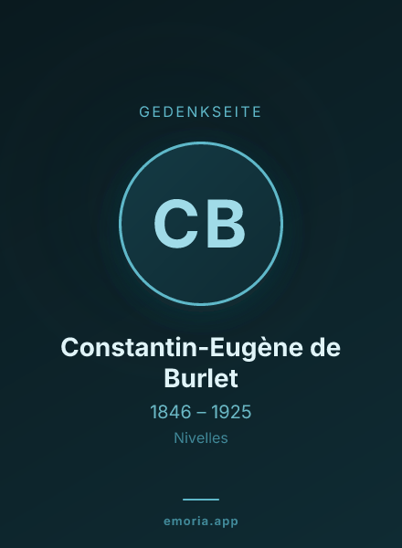Gedenkportrait von Constantin-Eugène de Burlet