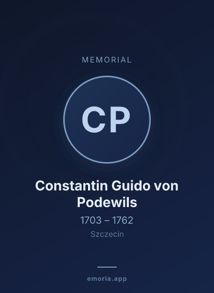 Memorial portrait of Constantin Guido von Podewils