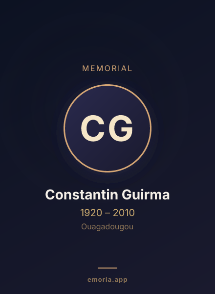 Memorial portrait of Constantin Guirma