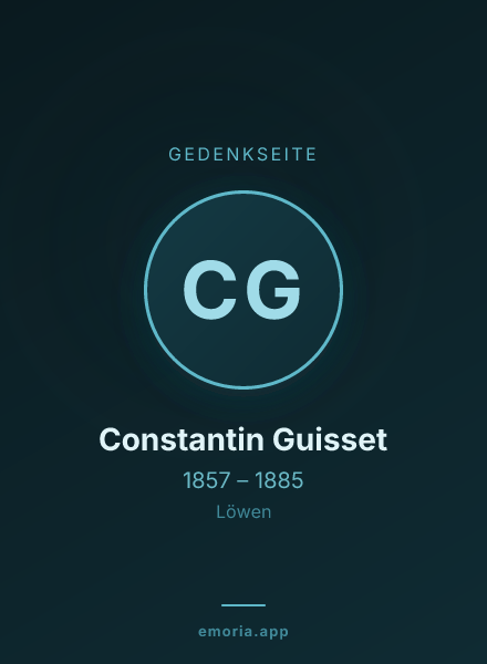 Gedenkportrait von Constantin Guisset