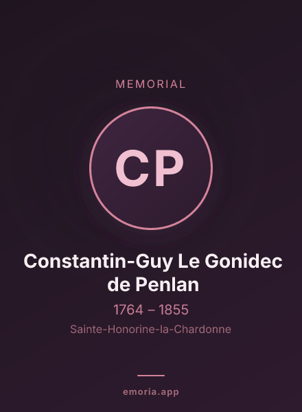 Memorial portrait of Constantin-Guy Le Gonidec de Penlan