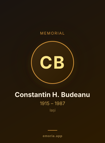 Memorial portrait of Constantin H. Budeanu