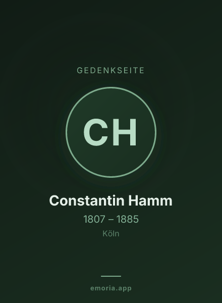 Gedenkportrait von Constantin Hamm