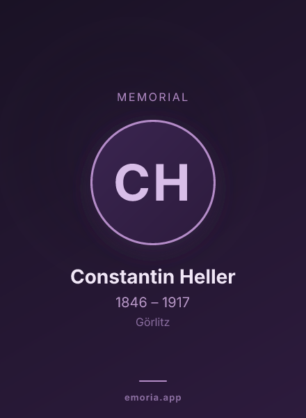 Memorial portrait of Constantin Heller