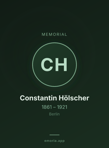 Memorial portrait of Constantin Hölscher