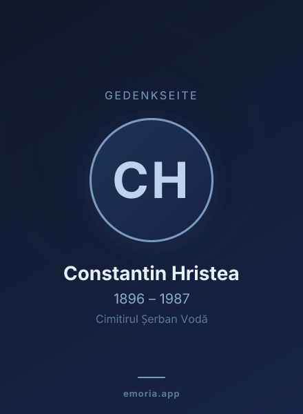 Gedenkportrait von Constantin Hristea