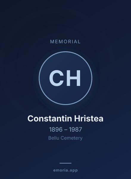 Memorial portrait of Constantin Hristea
