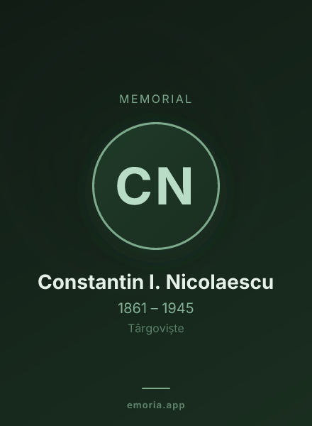 Memorial portrait of Constantin I. Nicolaescu