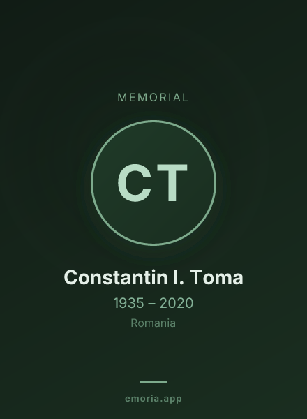Memorial portrait of Constantin I. Toma