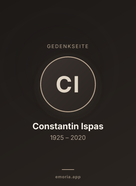 Gedenkportrait von Constantin Ispas