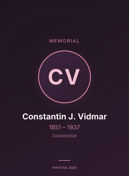 Memorial portrait of Constantin J. Vidmar