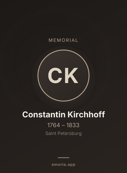 Memorial portrait of Constantin Kirchhoff