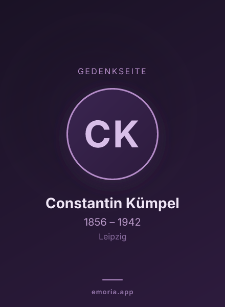 Gedenkportrait von Constantin Kümpel