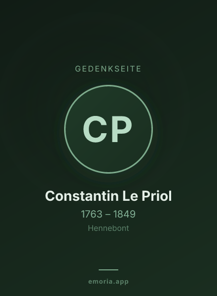 Gedenkportrait von Constantin Le Priol