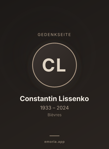 Gedenkportrait von Constantin Lissenko