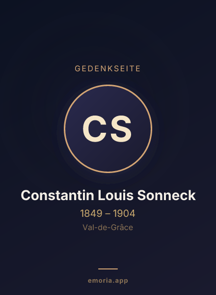 Gedenkportrait von Constantin Louis Sonneck