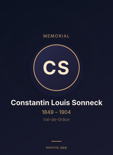 Memorial portrait of Constantin Louis Sonneck